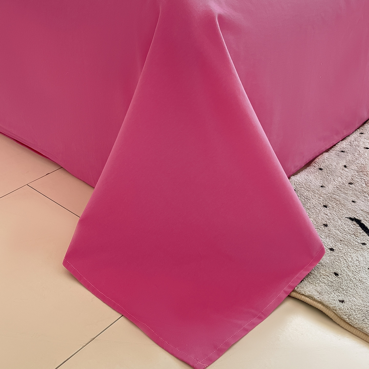 91家纺网 家纺一手货源 找家纺 蓝邻家纺 2025新款全棉纯棉加厚磨毛多巴胺贝壳边四件套 星然