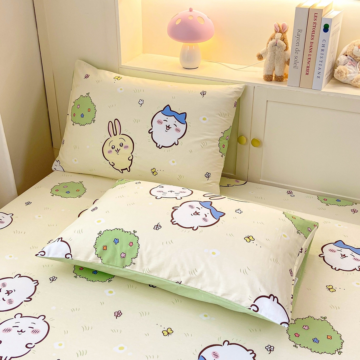 91家纺网 家纺一手货源 找家纺 博雅2025春夏新款吉伊卡哇大版全棉纯棉单品床笠床笠单件单床笠 开心吉伊卡哇