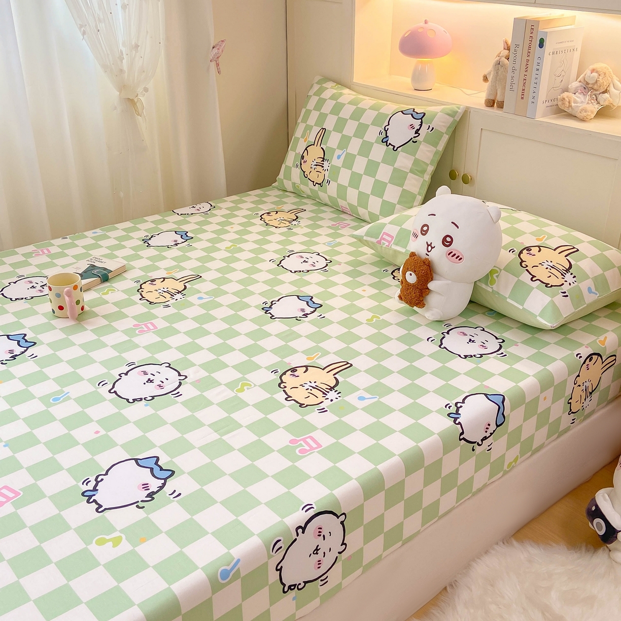 91家纺网 家纺一手货源 找家纺 博雅2025春夏新款吉伊卡哇大版全棉纯棉单品床笠床笠单件单床笠 音乐吉伊卡哇