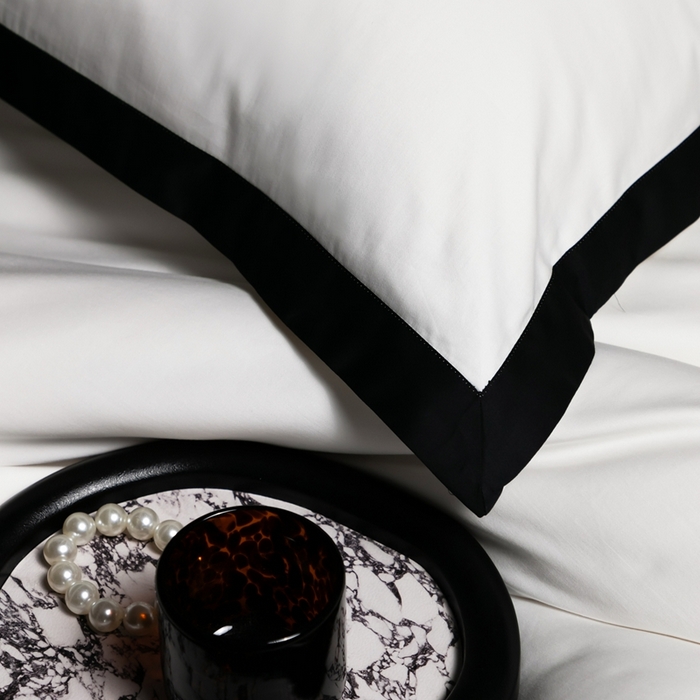 91家纺网 家纺一手货源 找家纺 （总）佳汐蓝家纺 2025新款亲肤舒适100支长绒棉小拼角四件套-轻奢