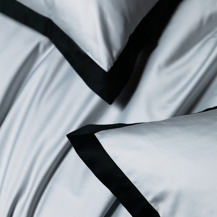 91家纺网 家纺一手货源 找家纺 佳汐蓝家纺 2025新款亲肤舒适100支长绒棉小拼角四件套-轻奢 轻奢-雪涧蓝