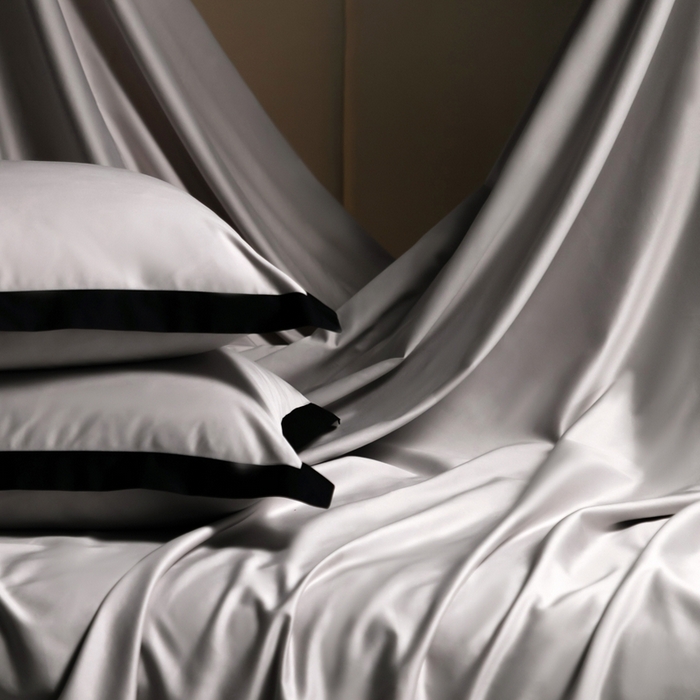 91家纺网 家纺一手货源 找家纺 佳汐蓝家纺 2025新款亲肤舒适100支长绒棉小拼角四件套-轻奢 轻奢-雾焦灰