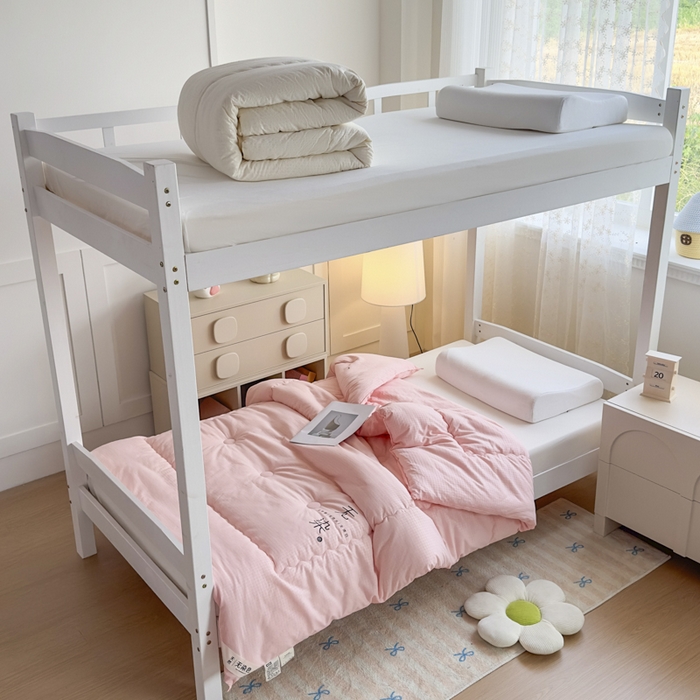 91家纺网 家纺一手货源 找家纺 居易简 2025新款学生宿舍被无染原棉学生季大豆纤维春秋被冬被 被子被芯 无染-粉