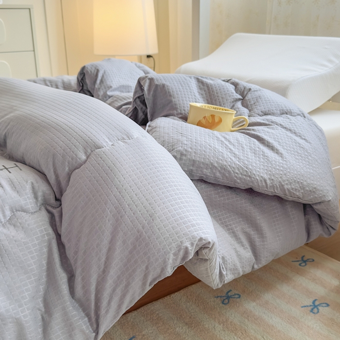 91家纺网 家纺一手货源 找家纺 居易简 2025新款学生宿舍被无染原棉学生季大豆纤维春秋被冬被 被子被芯 无染-灰