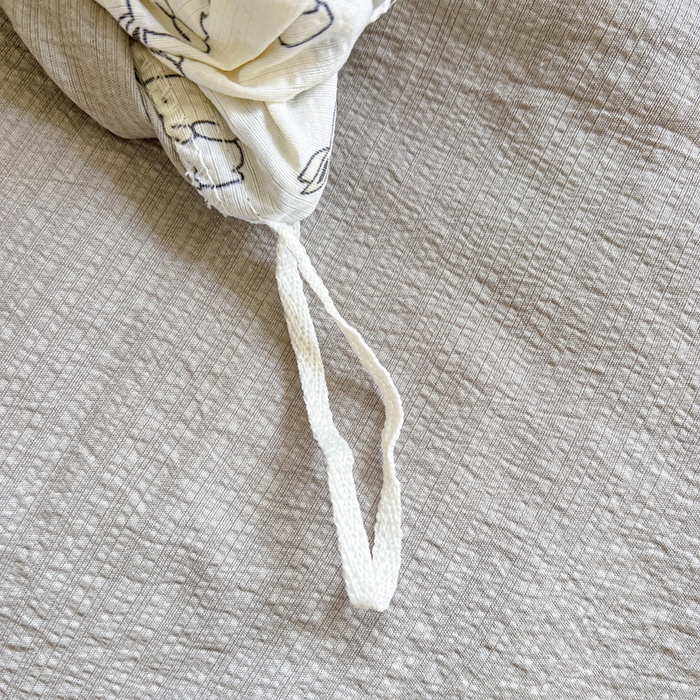 91家纺网 家纺一手货源 找家纺 典曼家纺 2025新款云感皱皱双层纱四件套-简单款 小黑兔