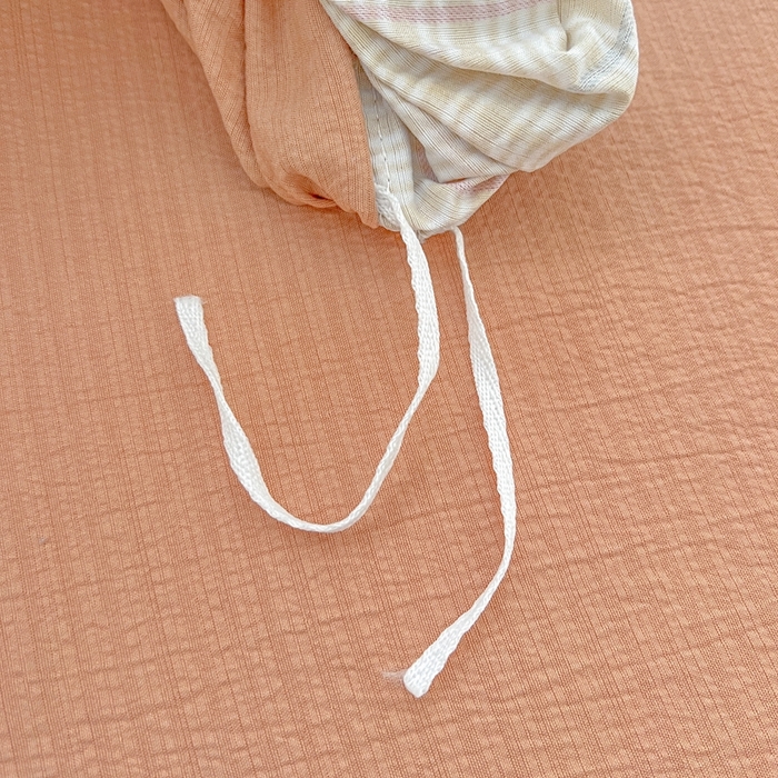 91家纺网 家纺一手货源 找家纺 典曼家纺 2025新款云感皱皱双层纱四件套-简单款 格子樱桃