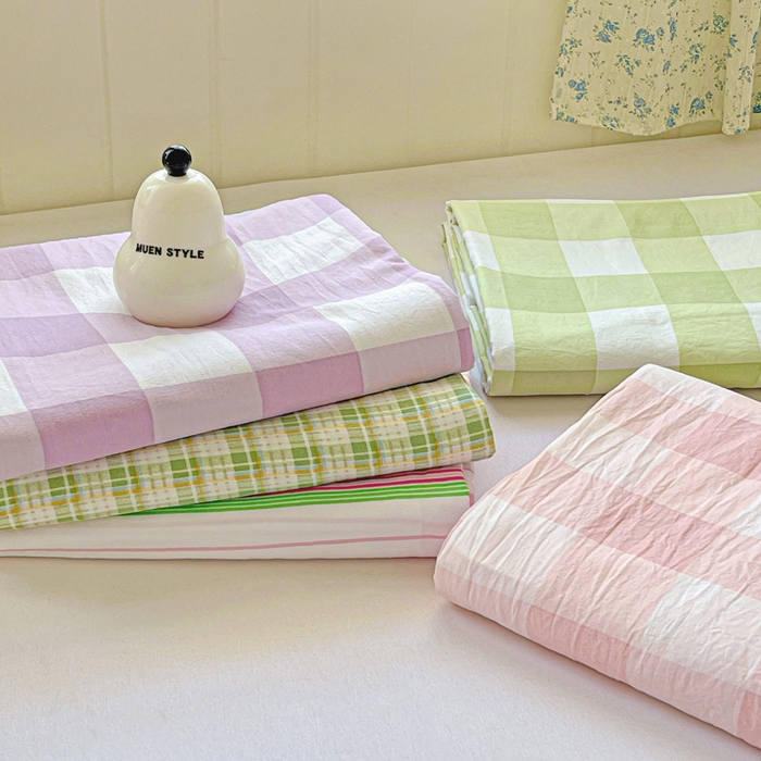 91家纺网 家纺一手货源 找家纺 繁花家居 2025软爆高克重水洗棉床单床笠单件 学生季跑量款 组合图仅供展示