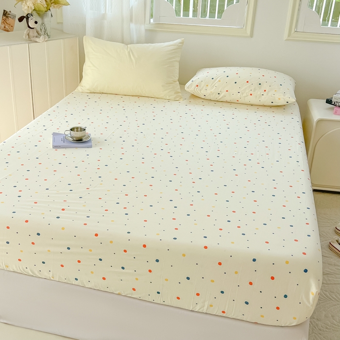 91家纺网 家纺一手货源 找家纺 繁花家居 2025软爆高克重水洗棉床单床笠单件 学生季跑量款 奶盖波波