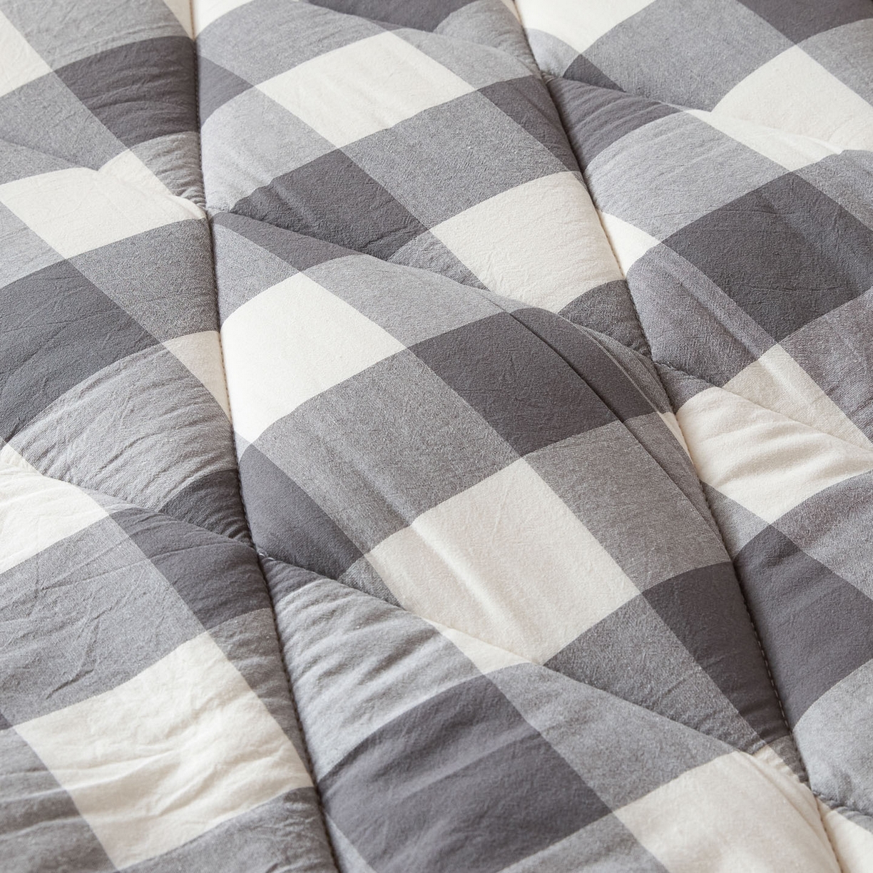 91家纺网 家纺一手货源 找家纺 爱屋及屋 2025款无印风学生棉花床垫 灰中格