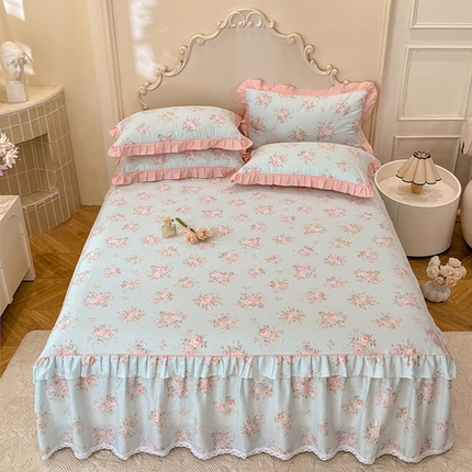 91家纺网 家纺一手货源 找家纺 （总）美达 2025新款韩版全棉四件套单品系列-单床裙