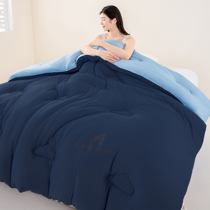 91家纺网 家纺一手货源 找家纺 憨豆家纺 2026新款针织棉云朵被星球深睡眠秋冬保暖被子春秋被云柔大豆被冬被四季被芯（含买家秀） 深睡眠-湖水蓝