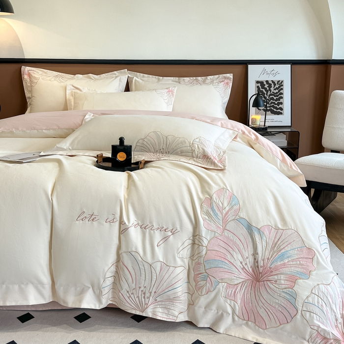 91家纺网 家纺一手货源 找家纺 （总）桃园 2025新款纯棉全棉长绒棉磨毛四件套不掉毛-华尔兹 （高端礼盒）