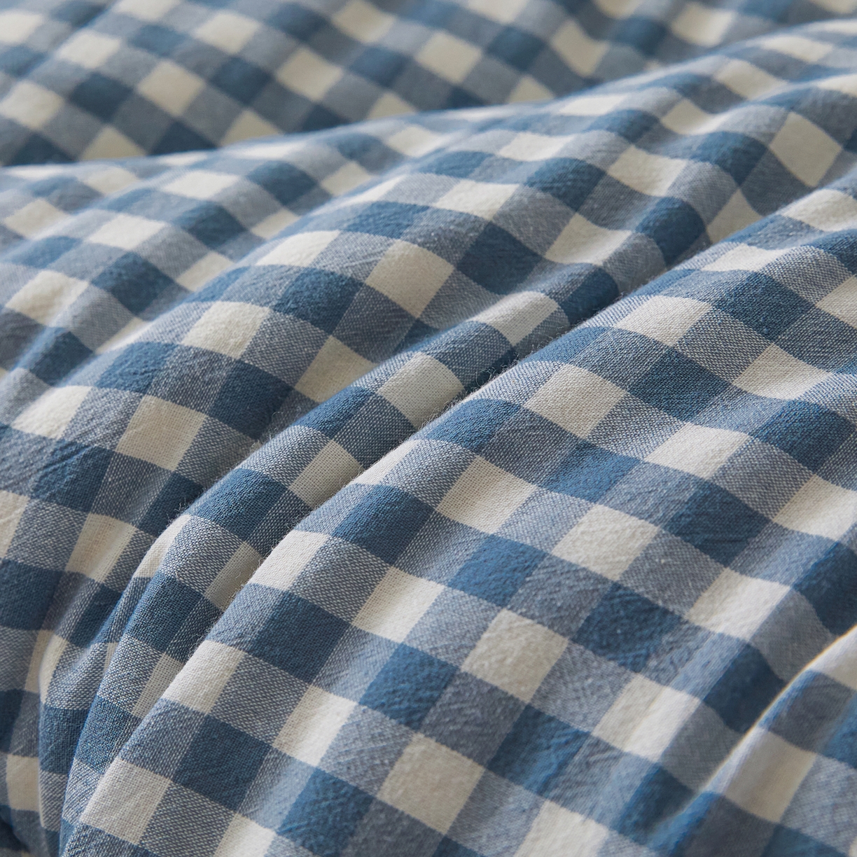 91家纺网 家纺一手货源 找家纺 爱屋及屋 2025新款无印风四季款棉花床垫 蓝小格