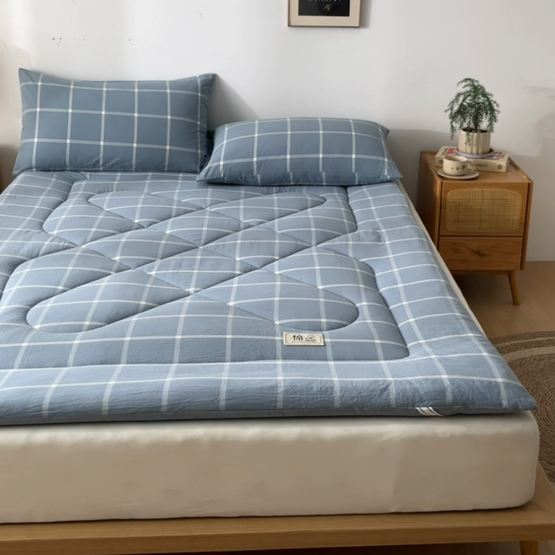 91家纺网 家纺一手货源 找家纺 （总）爱屋及屋 2025新款无印风四季款棉花床垫子学生宿舍床褥垫被出租屋铺底软垫