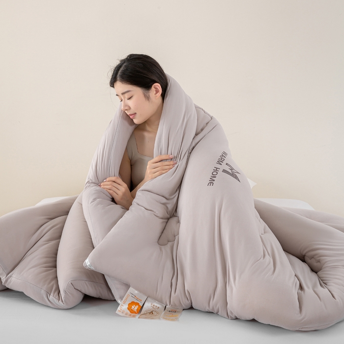 91家纺网 家纺一手货源 找家纺 憨豆家纺 2026新款针织棉云朵被星球深睡眠秋冬保暖被子春秋被云柔大豆被冬被四季被芯（含买家秀） 深睡眠-青空灰