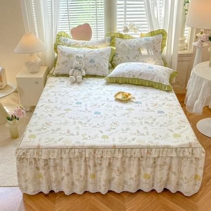 91家纺网 家纺一手货源 找家纺 （总）美达 2025新款韩版全棉四件套单品系列-单床裙