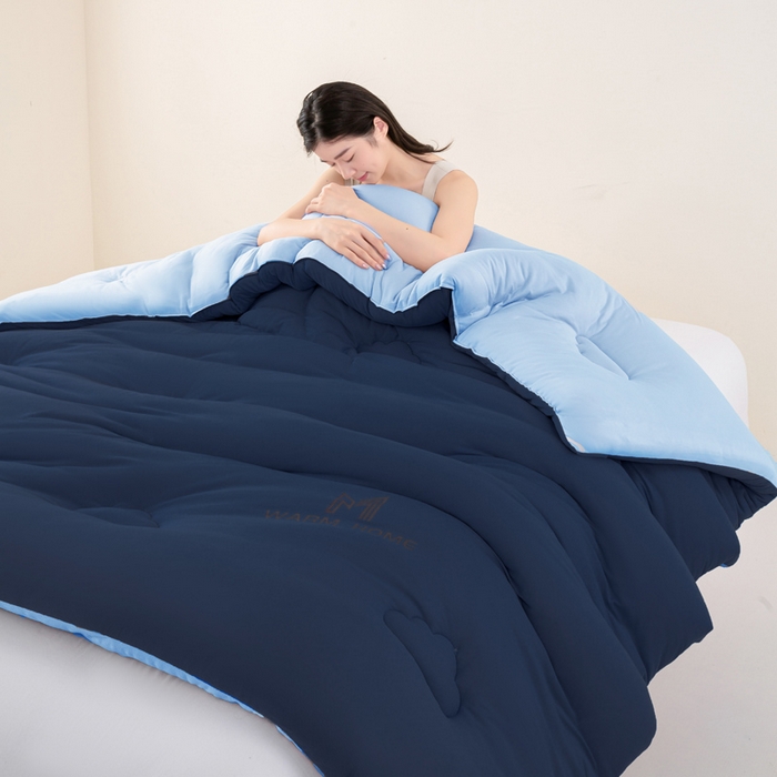 91家纺网 家纺一手货源 找家纺 憨豆家纺 2026新款针织棉云朵被星球深睡眠秋冬保暖被子春秋被云柔大豆被冬被四季被芯（含买家秀） 深睡眠-湖水蓝