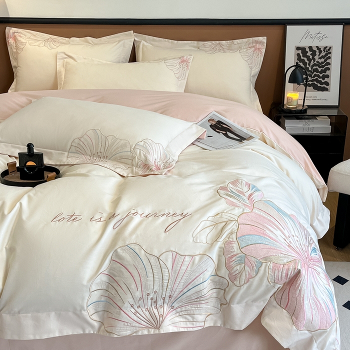 91家纺网 家纺一手货源 找家纺 （总）桃园 2025新款纯棉全棉长绒棉磨毛四件套不掉毛-华尔兹 （高端礼盒）