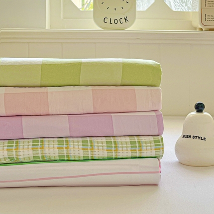 91家纺网 家纺一手货源 找家纺 （总）繁花家居 2025软爆高克重水洗棉床单床笠单件 学生季跑量款