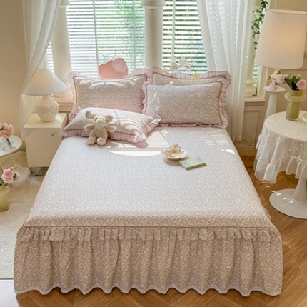 91家纺网 家纺一手货源 找家纺 （总）美达 2025新款韩版全棉四件套单品系列-单床裙