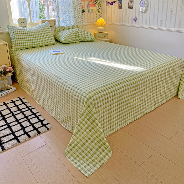 91家纺网 家纺一手货源 找家纺 （总）繁花家居 2025软爆高克重水洗棉床单床笠单件 学生季跑量款