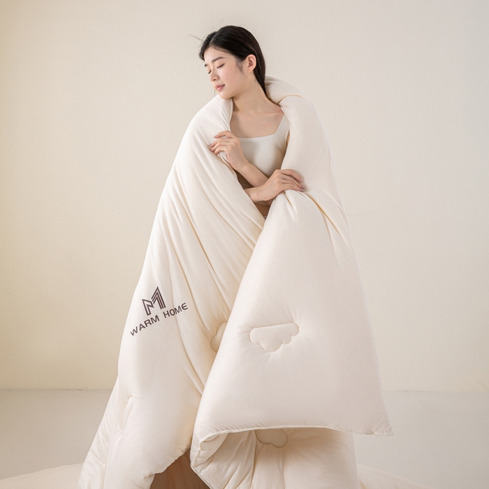 91家纺网 家纺一手货源 找家纺 憨豆家纺 2026新款针织棉云朵被星球深睡眠秋冬保暖被子春秋被云柔大豆被冬被四季被芯（含买家秀） 深睡眠-云朵白