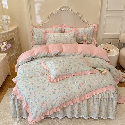 91家纺网 家纺一手货源 找家纺 （总）美达家纺 2025新款韩版全棉四件套单品系列 床单款四件套