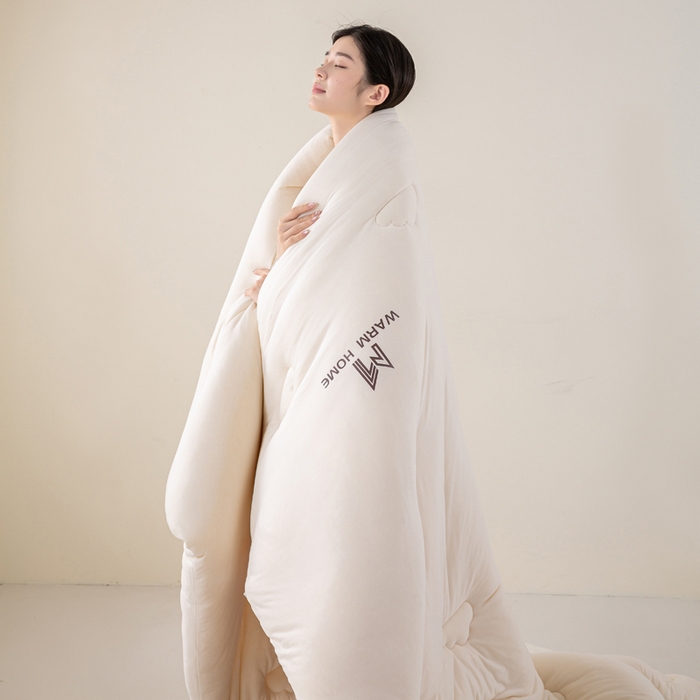 91家纺网 家纺一手货源 找家纺 憨豆家纺 2026新款针织棉云朵被星球深睡眠秋冬保暖被子春秋被云柔大豆被冬被四季被芯（含买家秀） 深睡眠-云朵白