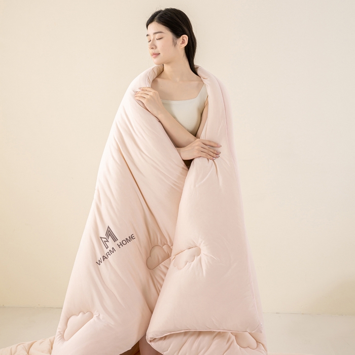 91家纺网 家纺一手货源 找家纺 憨豆家纺 2026新款针织棉云朵被星球深睡眠秋冬保暖被子春秋被云柔大豆被冬被四季被芯（含买家秀） 深睡眠-雾橘粉