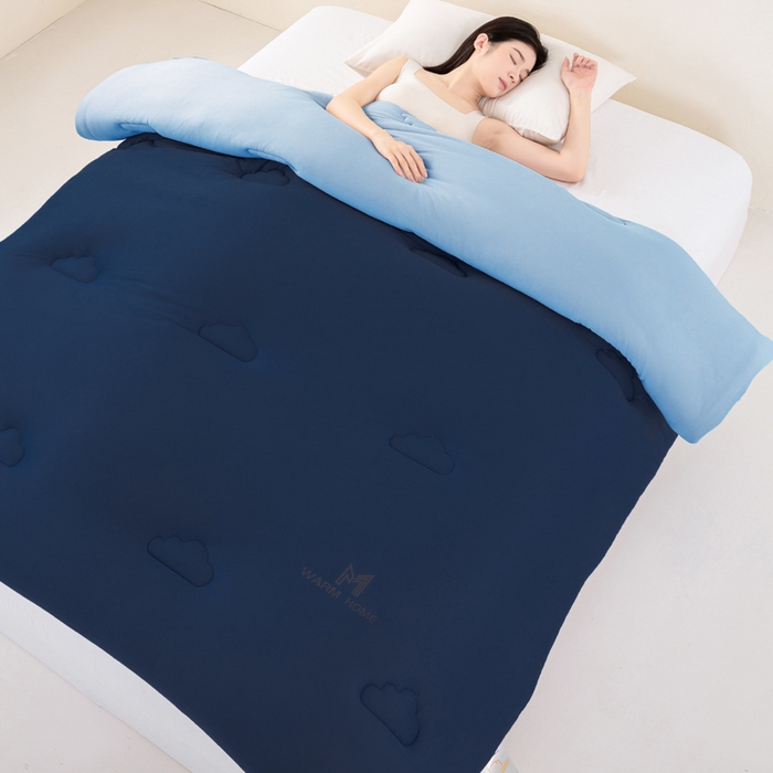 91家纺网 家纺一手货源 找家纺 憨豆家纺 2026新款针织棉云朵被星球深睡眠秋冬保暖被子春秋被云柔大豆被冬被四季被芯（含买家秀） 深睡眠-湖水蓝