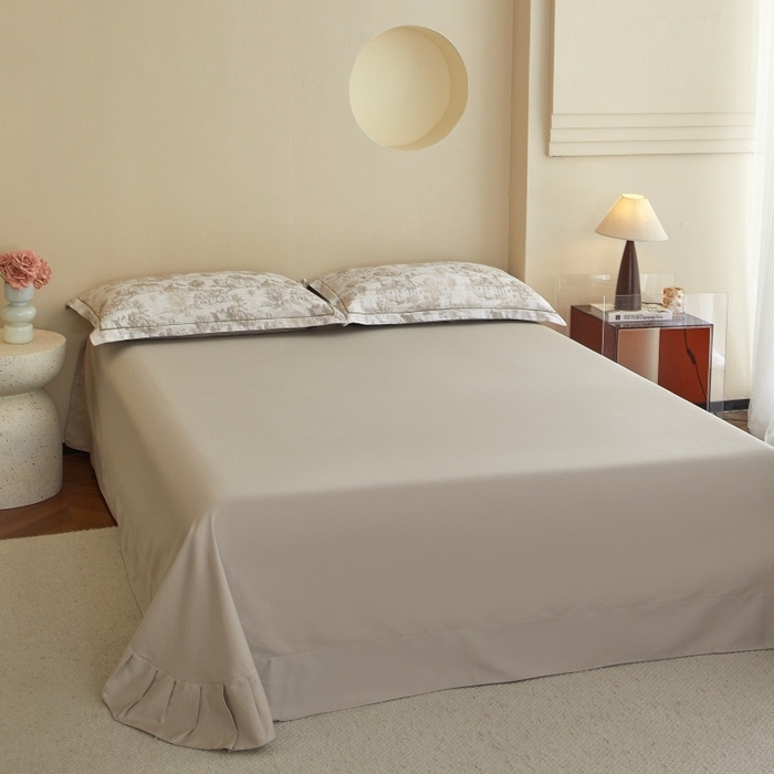 91家纺网 家纺一手货源 找家纺 沐白家居 2025新款全棉生态磨毛四件套浮生