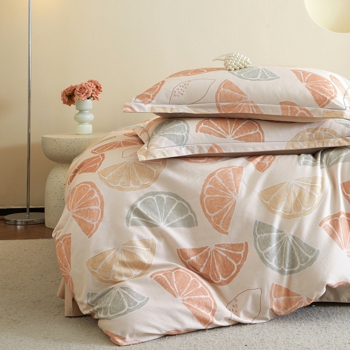 91家纺网 家纺一手货源 找家纺 沐白家居 2025新款全棉生态磨毛四件套柚见-玉