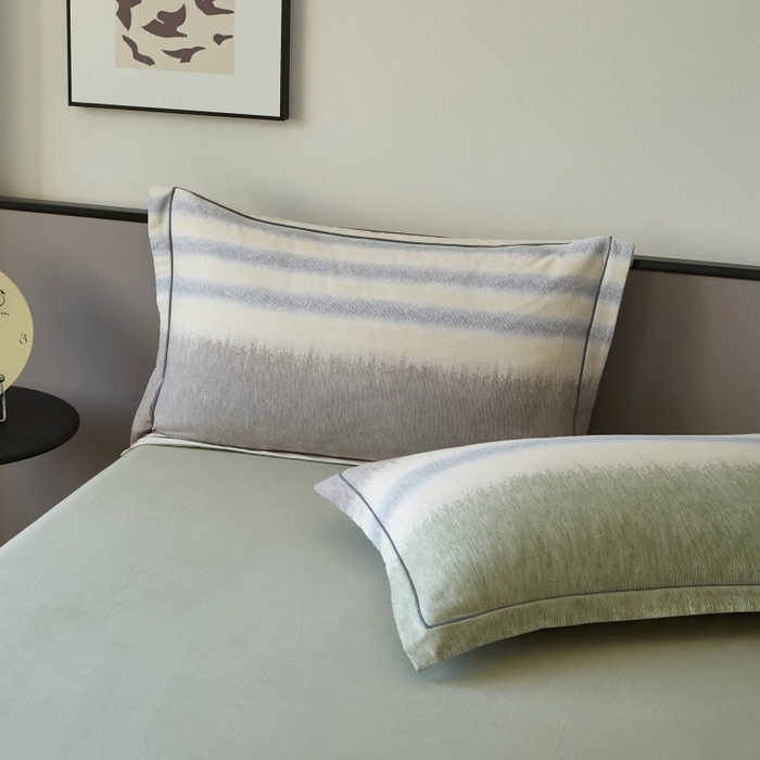 91家纺网 家纺一手货源 找家纺 沐白家居 2025新款全棉生态磨毛四件套暖调-绿