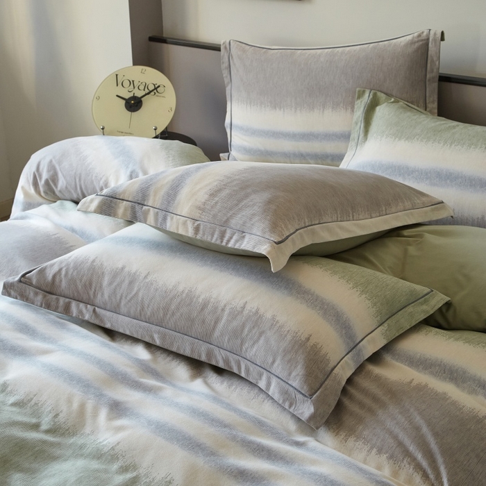 91家纺网 家纺一手货源 找家纺 沐白家居 2025新款全棉生态磨毛四件套暖调-绿