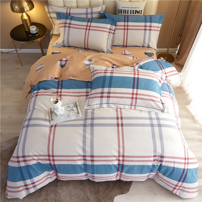 91家纺网 家纺一手货源 找家纺 沐白家居 2025新款全棉生态磨毛四件套时光幻影