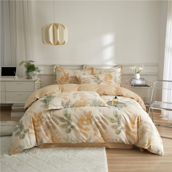 91家纺网 家纺一手货源 找家纺 沐白家居 2025新款全棉生态磨毛四件套春派