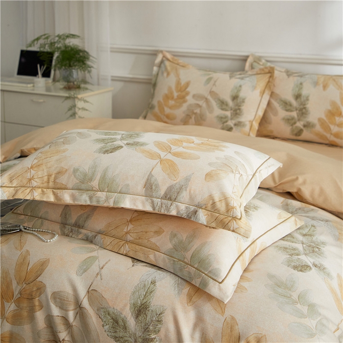 91家纺网 家纺一手货源 找家纺 沐白家居 2025新款全棉生态磨毛四件套春派