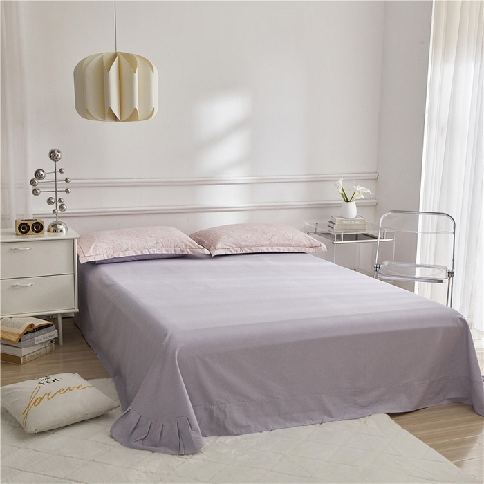 91家纺网 家纺一手货源 找家纺 沐白家居 2025新款全棉生态磨毛四件套贝拉-粉