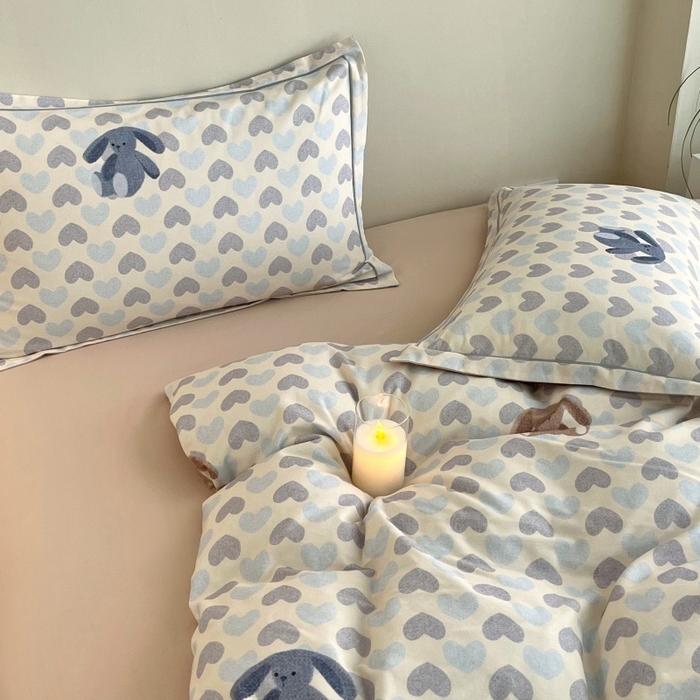 91家纺网 家纺一手货源 找家纺 沐白家居 2025新款全棉生态磨毛四件套悠闲午后