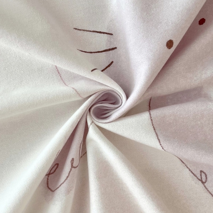 91家纺网 家纺一手货源 找家纺 沐白家居 2025新款全棉生态磨毛四件套萌萌兔-粉