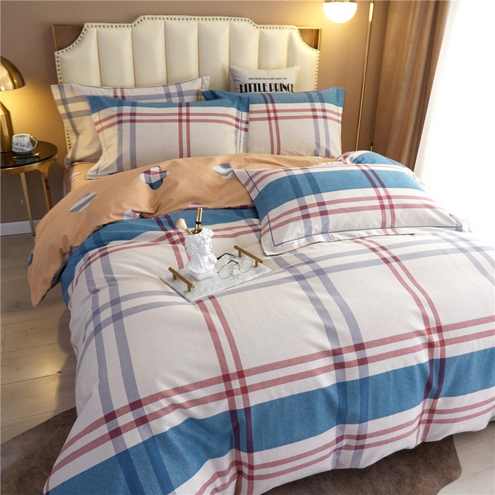 91家纺网 家纺一手货源 找家纺 沐白家居 2025新款全棉生态磨毛四件套时光幻影