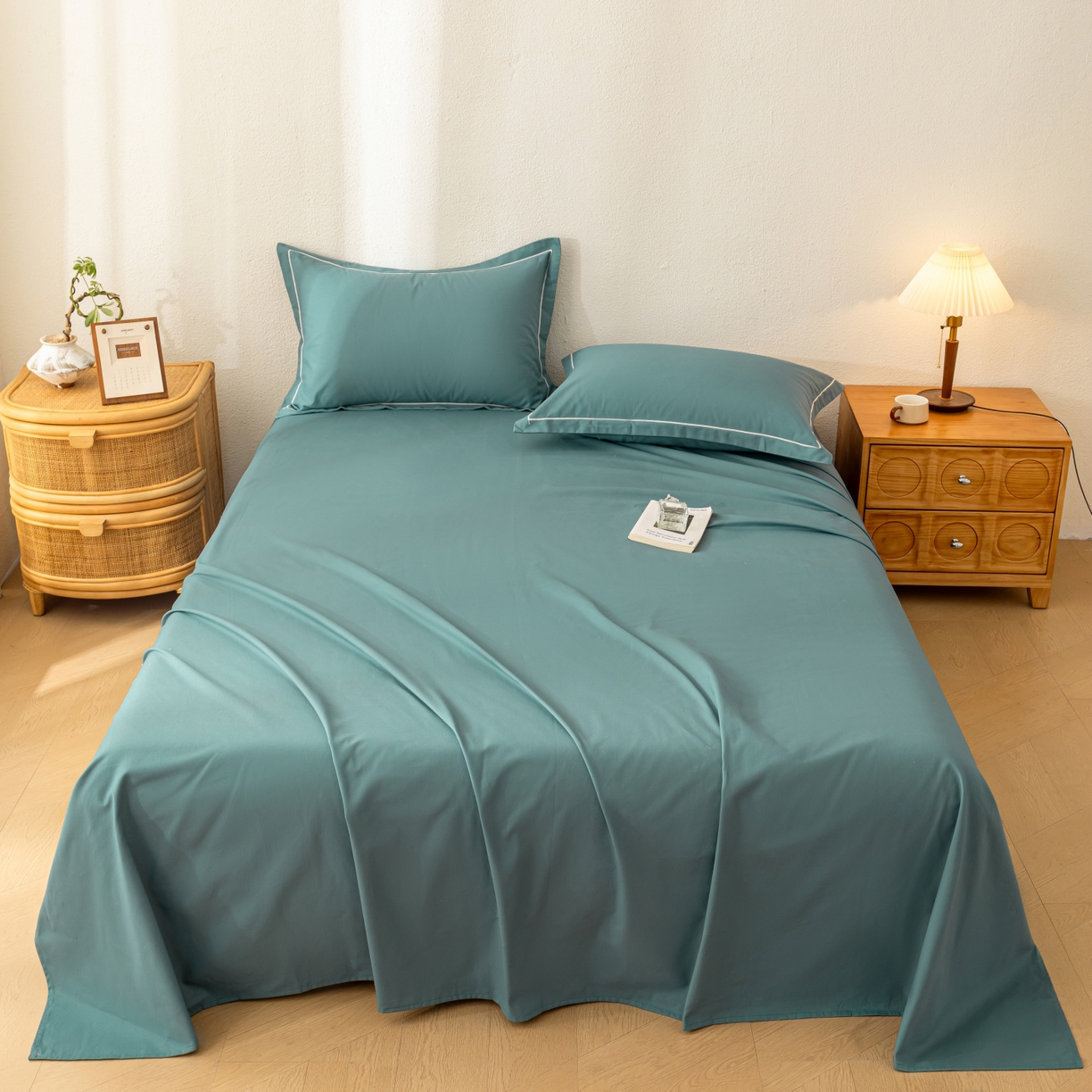 91家纺网 家纺一手货源 找家纺 百寐 2025新款A类100%全棉纯色加厚磨毛加大50*80枕套40*60/48*74枕芯保护套 磨毛-莫尼兰