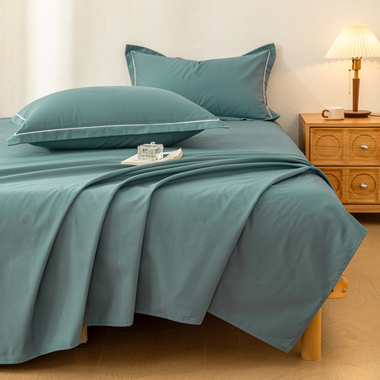 91家纺网 家纺一手货源 找家纺 百寐 2025新款A类100%全棉纯色加厚磨毛加大50*80枕套40*60/48*74枕芯保护套 磨毛-莫尼兰