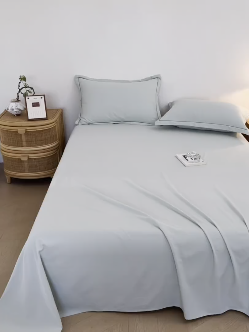 91家纺网 家纺一手货源 找家纺 百寐 2025新款A类100%全棉纯色加厚磨毛加大50*80枕套40*60/48*74枕芯保护套 磨毛-薄荷绿