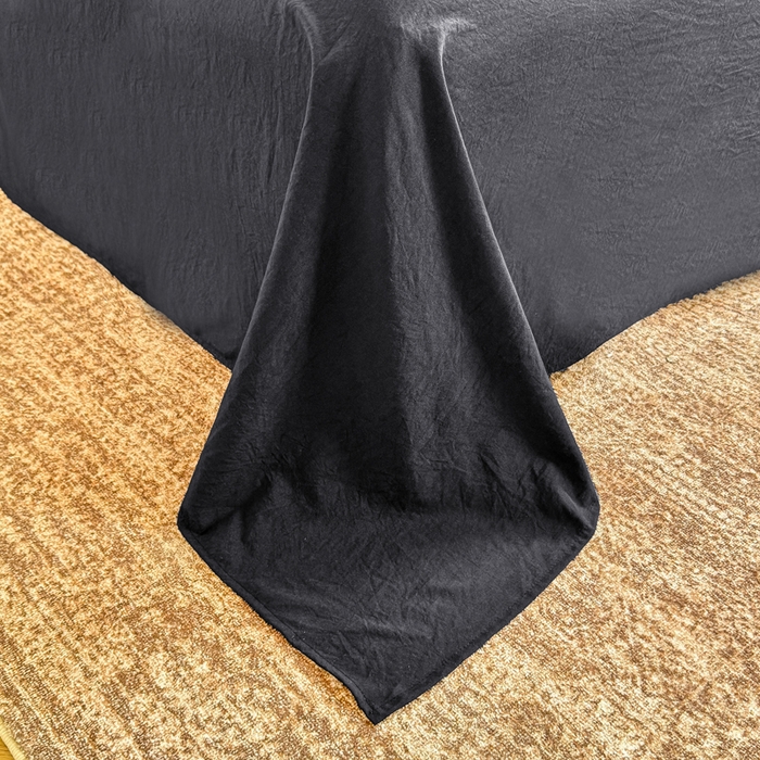 91家纺网 家纺一手货源 找家纺 芷凡家纺 2025新款水洗棉双层纱赫本风四件套-风格二 爱翩翩