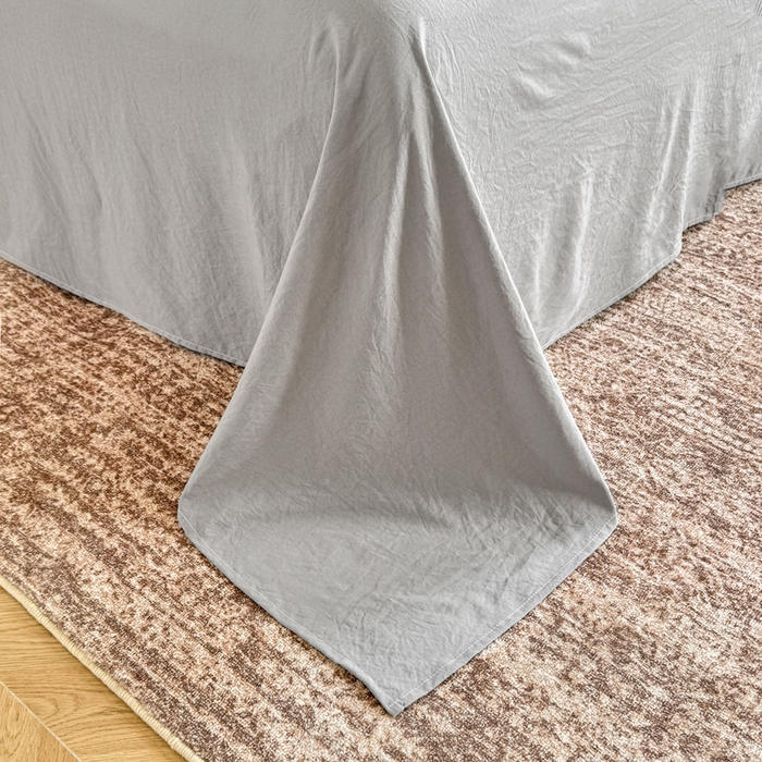 91家纺网 家纺一手货源 找家纺 芷凡家纺 2025新款水洗棉双层纱赫本风四件套-风格二 波点-米