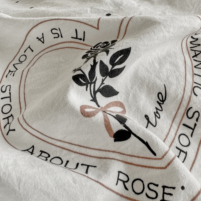 91家纺网 家纺一手货源 找家纺 芷凡家纺 2025新款水洗棉双层纱赫本风四件套-风格二 点点甜心