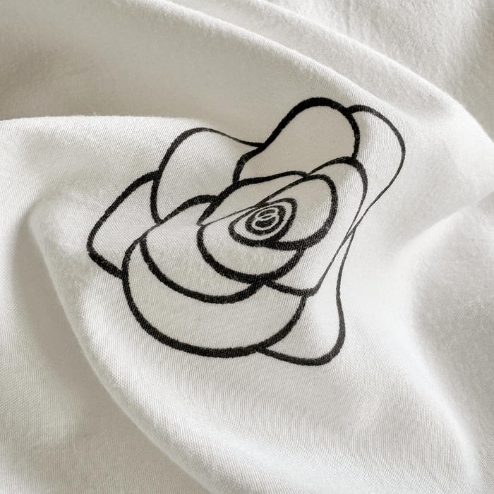 91家纺网 家纺一手货源 找家纺 芷凡家纺 2025新款水洗棉双层纱赫本风四件套-风格二 香奈花语