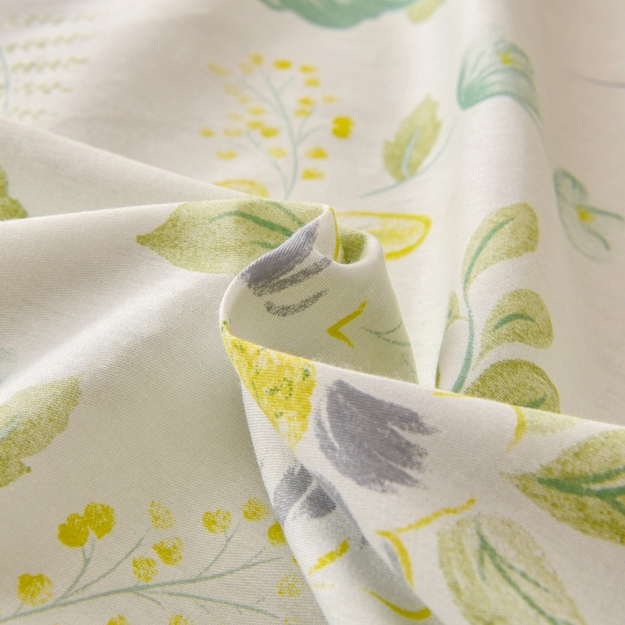 91家纺网 家纺一手货源 找家纺 宇彬家纺 2025直播新款13070全棉纯棉印花单双人被套喷气小清新简约热款学生被罩花韵花香 绿