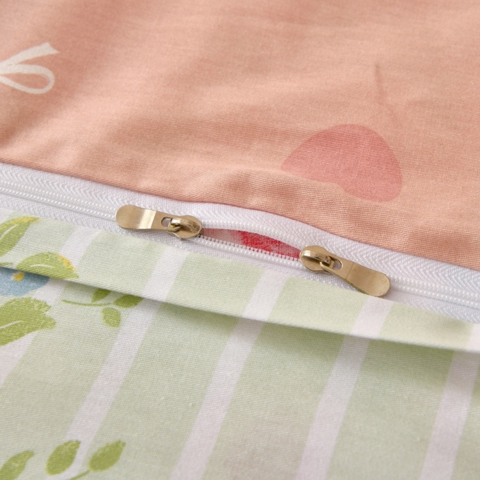 91家纺网 家纺一手货源 找家纺 宇彬家纺 2025直播新款13070全棉纯棉印花单双人被套喷气小清新简约热款学生被罩清婉花语